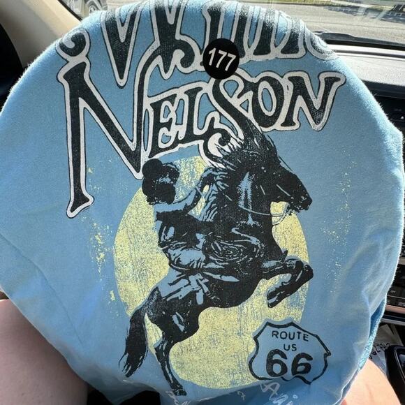DAYDREAMER Willie Nelson Route 66 One-Size Tee, Size S New without Tag MSRP $88 - Picture 9 of 9
